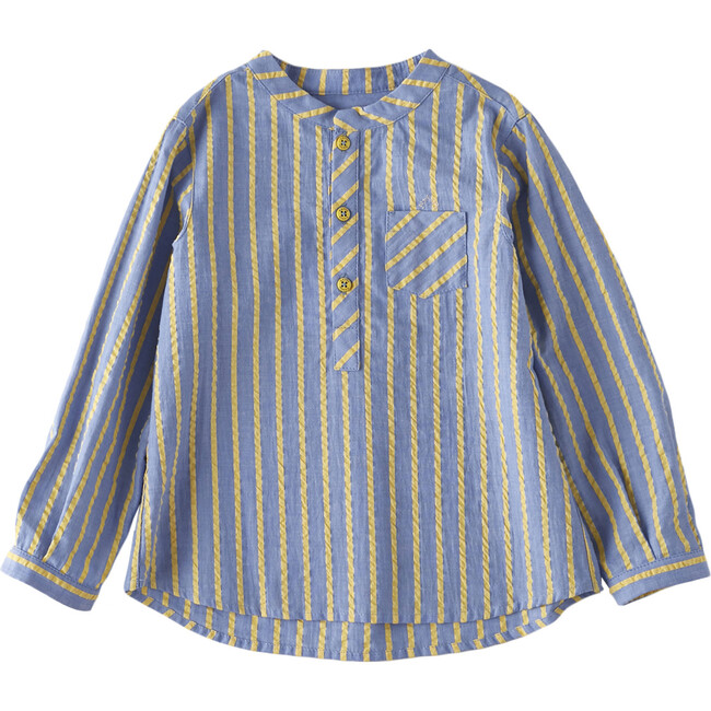Striped Full Sleeve Shirt, Blue Skies And Lemonade