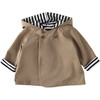 Seaside Days Full Sleeve Baby Jacket, Beige - Coats - 1 - thumbnail