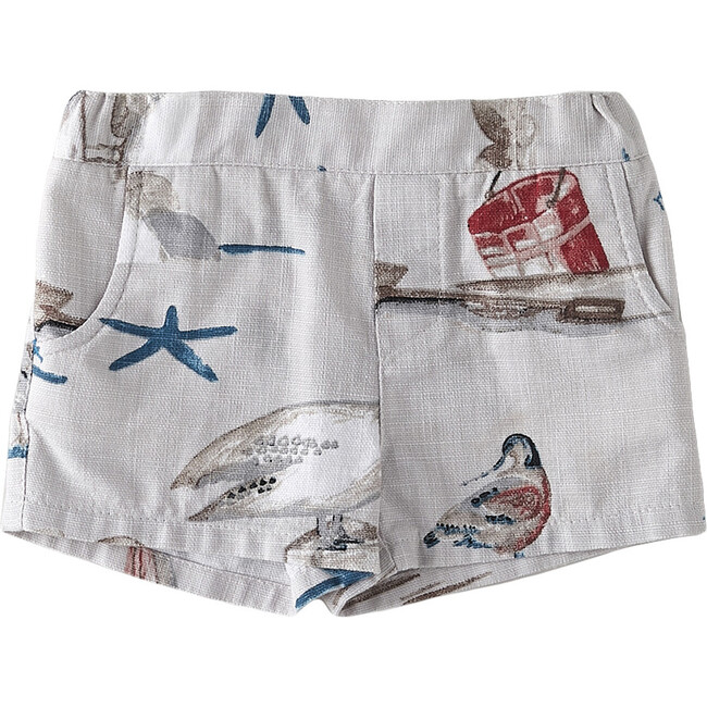 Seaside Print Baby Shorts, Seashore Dreams