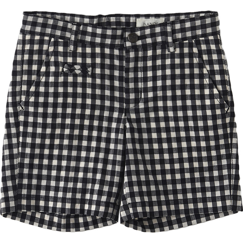 Picnic Checked 2-Pocket Shorts, Black - Shorts - 1
