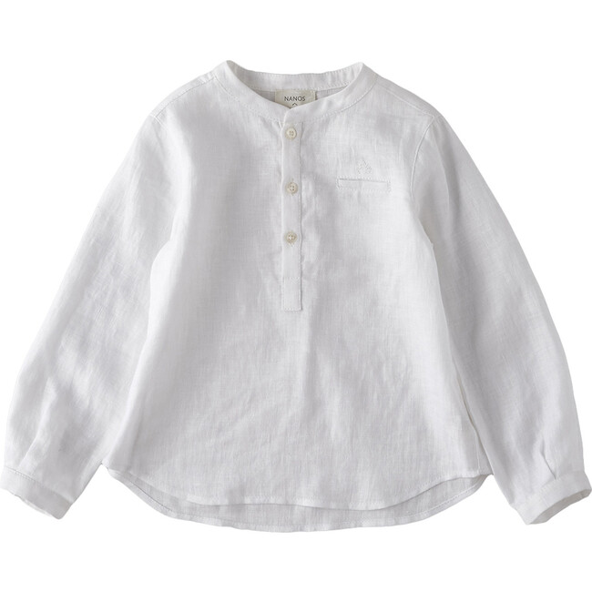 Classic Linen Full Sleeve Shirt, White