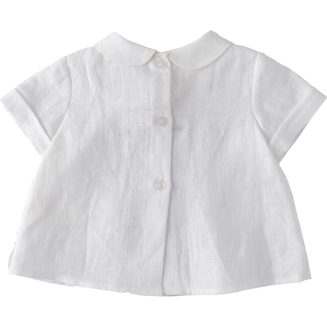 Delicate Pleats Short Sleeve Shirt, White - Shirts - 2