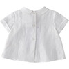 Delicate Pleats Short Sleeve Shirt, White - Shirts - 2