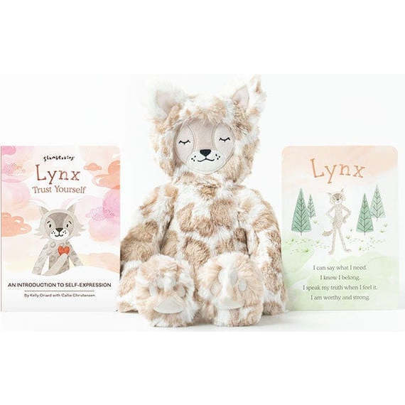 Slumberkins Silver Fox Snuggler New in online Box with card and book