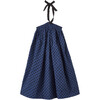 Agave Seersucker Tie Neck Polka Dot Dress, Black - Dresses - 1 - thumbnail