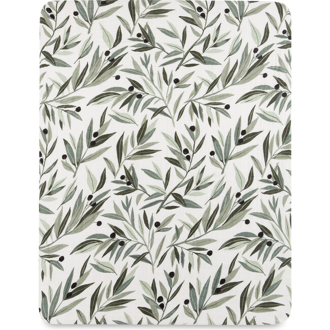 All-Stages Midi Crib Sheet, Olive Branches