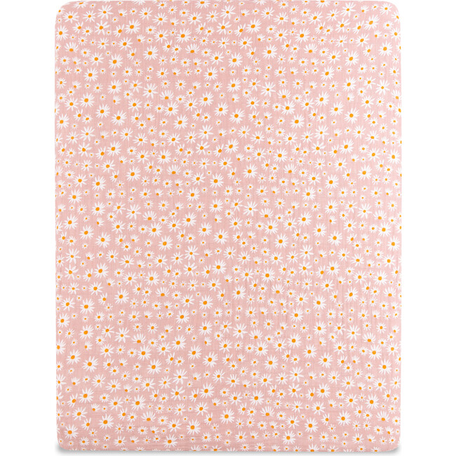 All-Stages Midi Crib Sheet, Cotton Daisy