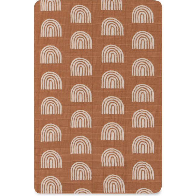 All-Stages Bassinet Sheet, Terracotta Rainbow