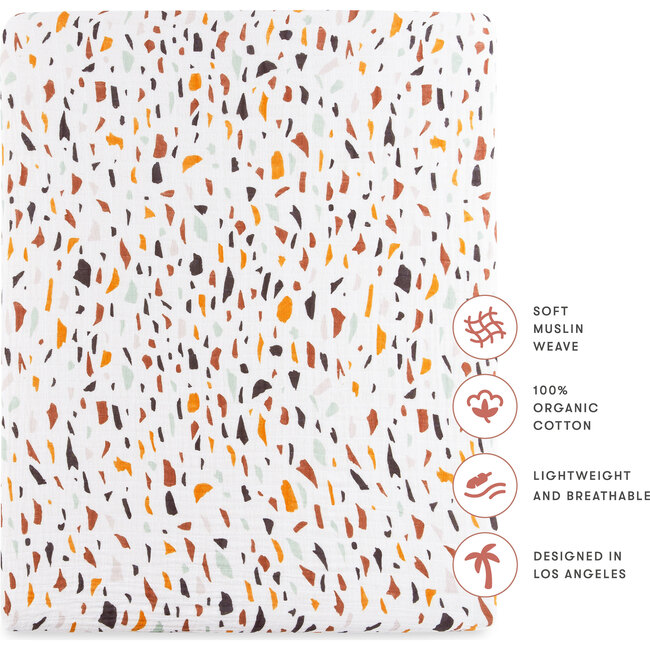 All-Stages Midi Crib Sheet, Terrazzo - Crib Sheets - 5