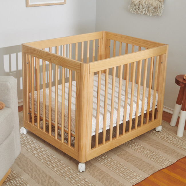 All-Stages Midi Crib Sheet, Oat Stripe - Crib Sheets - 4