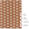 All-Stages Midi Crib Sheet, Terracotta Rainbow - Crib Sheets - 5