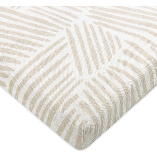 All-Stages Midi Crib Sheet, Oat Stripe - Crib Sheets - 7