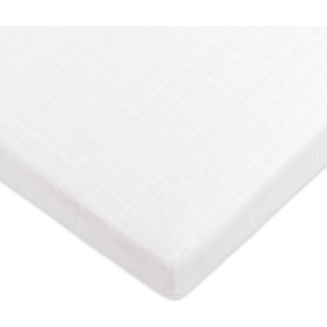 All-Stages Midi Crib Sheet, White - Crib Sheets - 8