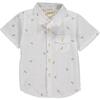 Vintage Anchor Print Shirt, White - Shirts - 1 - thumbnail