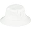 Twill Bucket Hat With Pocket, White - Hats - 1 - thumbnail