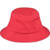 Twill Bucket Hat With Pocket, Red - Hats - 1 - thumbnail
