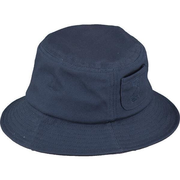 Twill Bucket Hat With Pocket, Navy