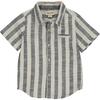 Stripe Short Sleeved Shirt, Navy And Cream - Shirts - 1 - thumbnail