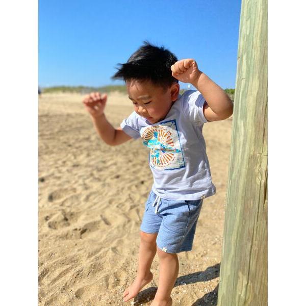 Ribbed Drawstring Shorts, Blue - Shorts - 2