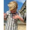 Stripe Short Sleeved Shirt, Navy And Cream - Shirts - 2