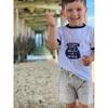 Ribbed Drawstring Shorts, Grey - Shorts - 2