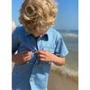 Sailor Print Short Sleeved Shirt, Chambray - Shirts - 2
