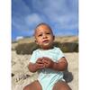 Micro-Stripe Short Sleeve Onesies In Three Sizes, Aqua, Navy And Blue (Pack Of 3) - Onesies - 4