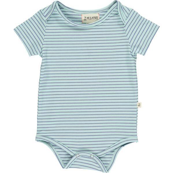 Sunshine Stripe Short Sleeve Onesies In Three Sizes, Green, Blue And Red (Pack Of 3) - Onesies - 6