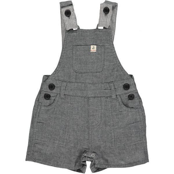 Gauze Coton Overalls With Adjustable Straps, Grey