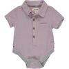 Cotton Short Sleeved Woven Onesie, Lilac - Onesies - 1 - thumbnail