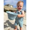 Cotton Gauze Buttoned Straps Overalls, Slate - Overalls - 2