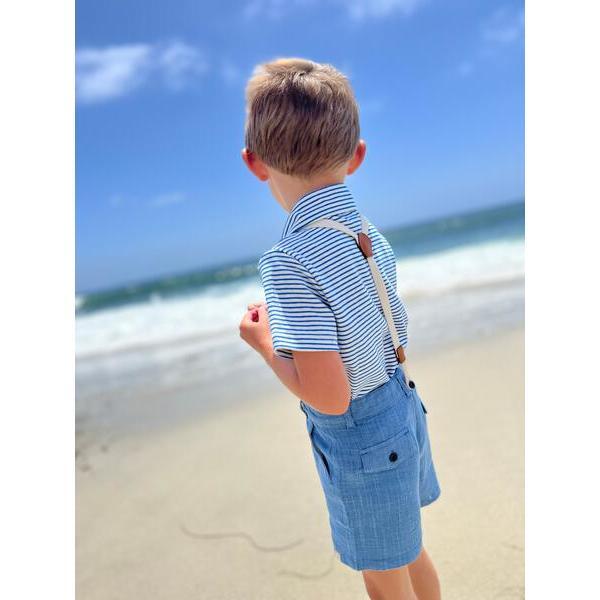 Cotton Drawstring Shorts, Royal Blue - Shorts - 2