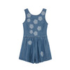 Embroidered Florals Romper, Indigo - Rompers - 1 - thumbnail