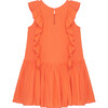 Eyelet Ruffle Dress, Coral - Dresses - 2