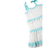 Tiered Metallic Ditsy Dress, White - Dresses - 3