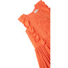 Eyelet Ruffle Dress, Coral - Dresses - 3
