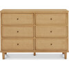 Marin with Cane 6 Drawer Dresser, Honey Cane - Dressers - 1 - thumbnail