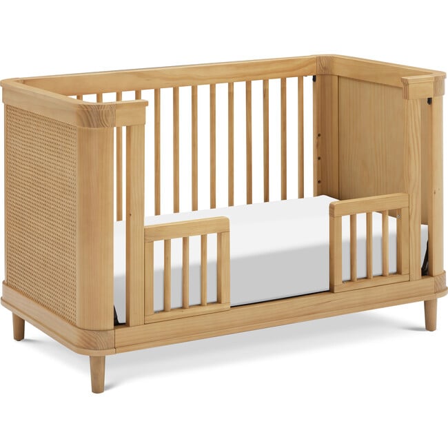 Marin with Cane 3-in-1 Convertible Crib, Honey Cane - Cribs - 2