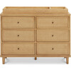 Marin with Cane 6 Drawer Dresser, Honey Cane - Dressers - 5