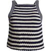 Women's Terra Stripe Tank, Ivory + Navy Stripe - Tank Tops - 1 - thumbnail