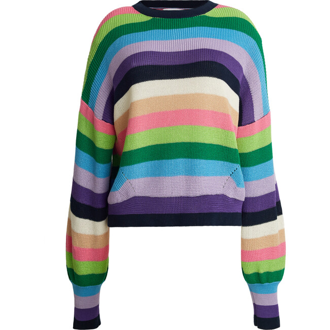Women's Layla Multi Color Stripe Sweater, Multi Color