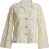 Women's Tasha Crochet Jacket, Ivory - Sweaters - 1 - thumbnail