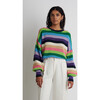 Women's Layla Multi Color Stripe Sweater, Multi Color - Sweaters - 2