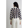 Women's Luna Cardi, Ivory + Navy Combo - Cardigans - 3