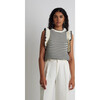 Women's Viola Stripe Tank, Ivory + Navy Stripe - Tank Tops - 2