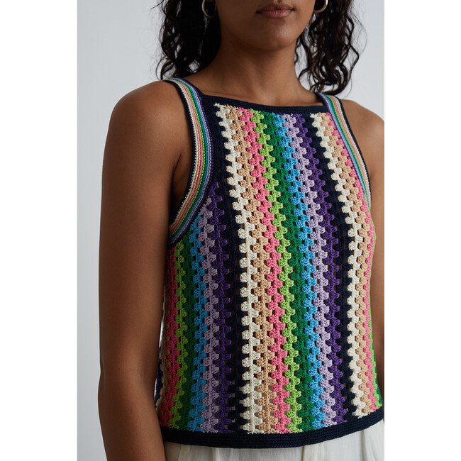 Women's Kerry Crochet Top, Multi Color - Tank Tops - 4
