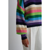 Women's Layla Multi Color Stripe Sweater, Multi Color - Sweaters - 4
