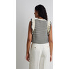 Women's Viola Stripe Tank, Ivory + Navy Stripe - Tank Tops - 3