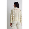 Women's Tasha Crochet Jacket, Ivory - Sweaters - 3