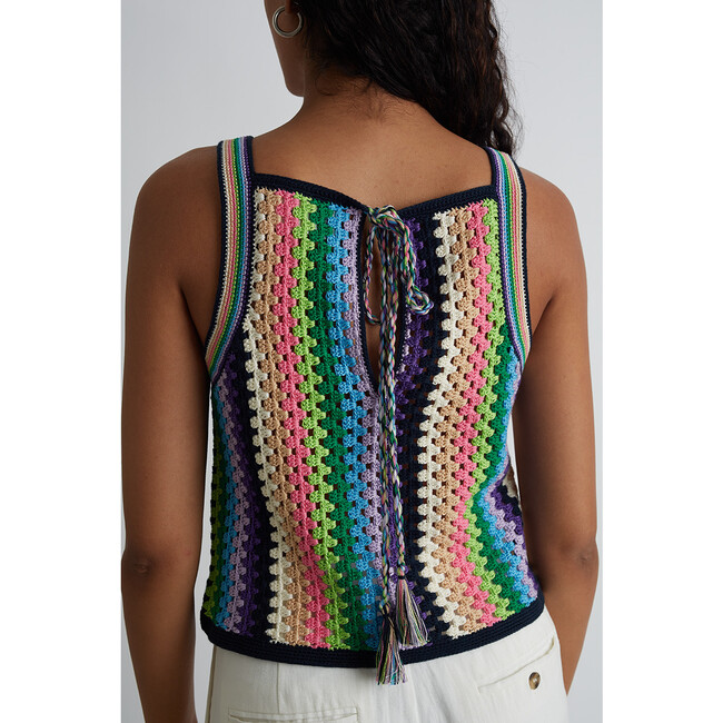 Women's Kerry Crochet Top, Multi Color - Tank Tops - 6